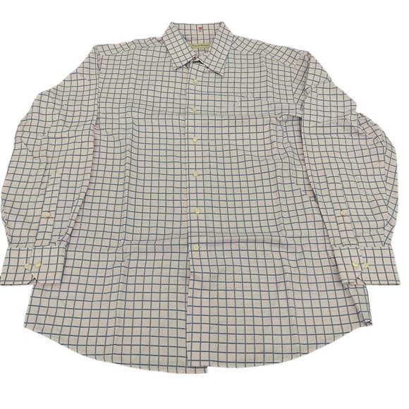 Tommy Bahama Men's Pink/Blue Checkered LS Button Up Shirt, Size 16 / 32-33 - Picture 1 of 6